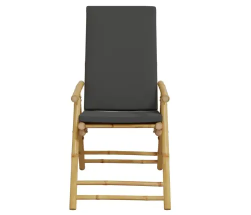 Saliekami Dārza Krēsli Ar Matračiem, 2 Gab., Bambuss Vidaxl