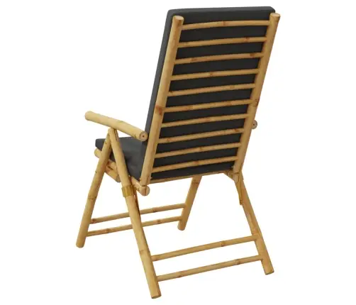 Saliekami Dārza Krēsli Ar Matračiem, 2 Gab., Bambuss Vidaxl