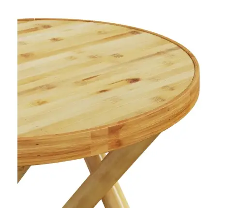 Saliekams Dārza Galds, Ø45X45 Cm, Bambuss Vidaxl