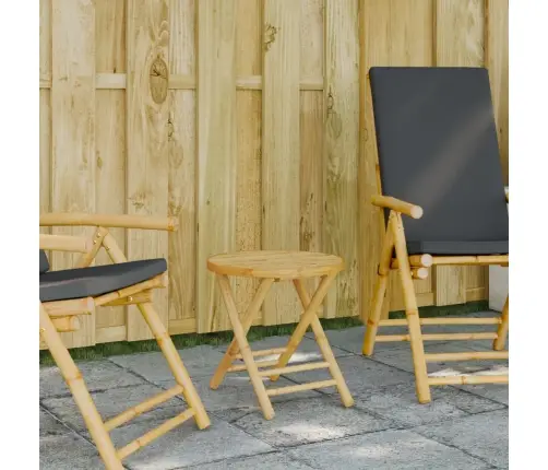 Saliekams Dārza Galds, Ø45X45 Cm, Bambuss Vidaxl