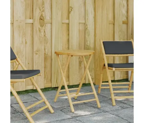 Saliekams Dārza Galds, Ø55X75 Cm, Bambuss Vidaxl