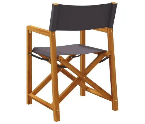 Saliekamie Direktora Krēsli, 2 Gab., Tumši Pelēks Audums Vidaxl