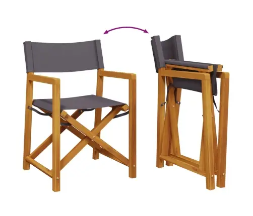 Saliekamie Direktora Krēsli, 2 Gab., Tumši Pelēks Audums Vidaxl