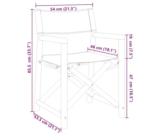 Saliekamie Direktora Krēsli, 2 Gab., Tumši Pelēks Audums Vidaxl