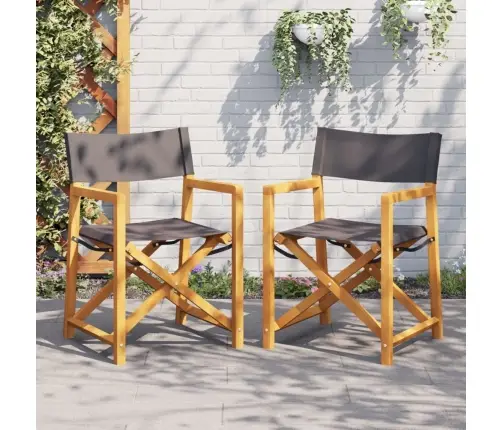 Saliekamie Direktora Krēsli, 2 Gab., Tumši Pelēks Audums Vidaxl