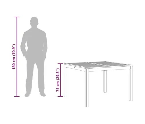 Aia Söögilaud, 110 X 110 X 75 cm Akaatsiapuit