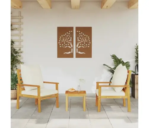 Dārza Krēsli Ar Matračiem, 2 Gab., Akācijas Masīvkoks Vidaxl