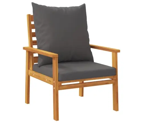 Sodo Krėslai Su Pagalvėlėmis, 2Vnt., Akacijos Medienos Masyvas