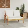 Sodo Sofa-Suoliukas Su Pagalvėlėmis, 120cm Akacijos Masyvas
