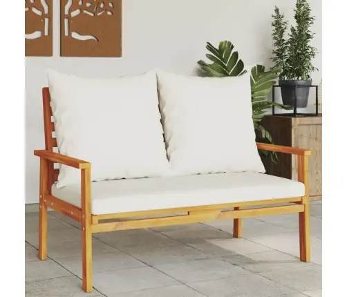 Sodo Sofa-Suoliukas Su Pagalvėlėmis, 120cm Akacijos Masyvas