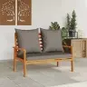 Sodo Sofa-Suoliukas Su Pagalvėlėmis, 120cm Akacijos Masyvas