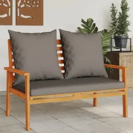Sodo Sofa-Suoliukas Su Pagalvėlėmis, 120cm Akacijos Masyvas