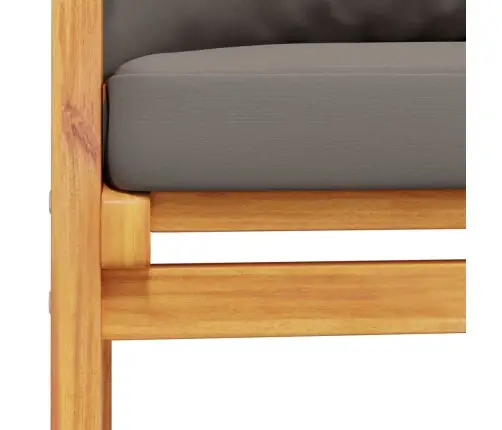 3-Daļīgs Dārza Mēbeļu Komplekts Ar Matračiem, Akācijas Koks Vidaxl