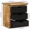 Šoninė Spintelė Su 3 Stalčiais, 55X35X60cm Mango Masyvas Šoninė Spintelė Su 3 Stalčiais, 55X35X60cm Mango Masyvas