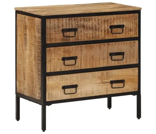 Kumode, 70X35X70 Cm, Neapstrādāts Mango Masīvkoks Vidaxl