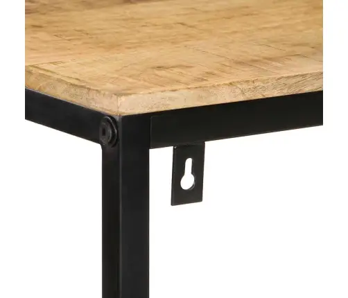 Grāmatu Plaukts 70X35X110 Cm Cieta Koka Raupjas Mango Vidaxl