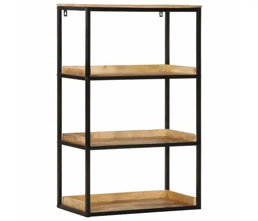 Grāmatu Plaukts 70X35X110 Cm Cieta Koka Raupjas Mango Vidaxl