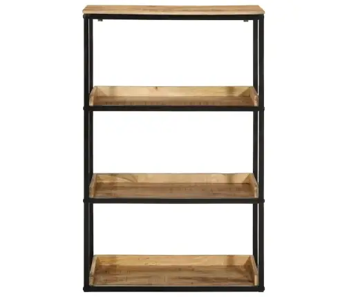 Grāmatu Plaukts 70X35X110 Cm Cieta Koka Raupjas Mango Vidaxl