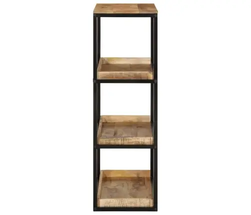 Grāmatu Plaukts 70X35X110 Cm Cieta Koka Raupjas Mango Vidaxl