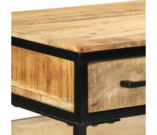 Galds 100X50X75 Cm Cietā Koka Raunds Mango Vidaxl