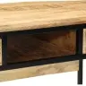 Galds 100X50X75 Cm Cietā Koka Raunds Mango Vidaxl