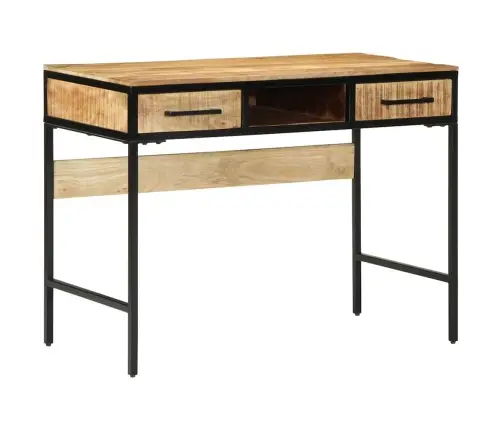 Galds 100X50X75 Cm Cietā Koka Raunds Mango Vidaxl
