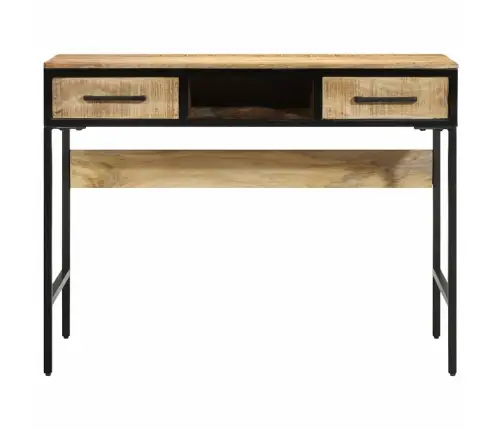 Galds 100X50X75 Cm Cietā Koka Raunds Mango Vidaxl