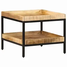 Šoninis Stalas Ruda 55 X 55 X 45 Cm Mango Medienos Masyvas