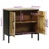 Komoda Ruda 70 X 35 X 70 Cm Mango Medienos Masyvas