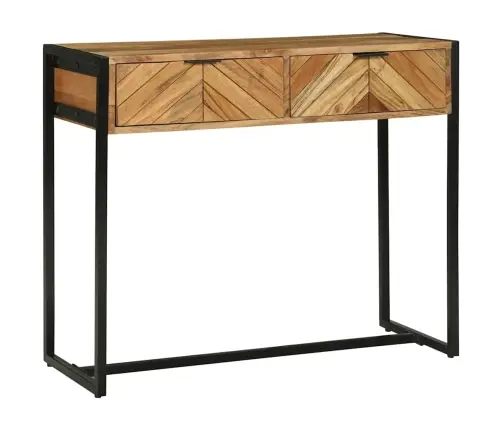 Konsoollaud Sahtliga Riiuliga Pruun 90 X 35 X 75 Cm Mangopuit