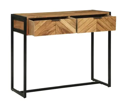 Konsoollaud Sahtliga Riiuliga Pruun 90 X 35 X 75 Cm Mangopuit