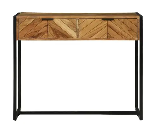 Konsoollaud Sahtliga Riiuliga Pruun 90 X 35 X 75 Cm Mangopuit