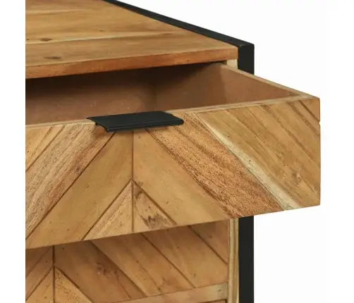 Komoda Ruda 50 X 35 X 75 Cm Akacijos Medienos Masyvas