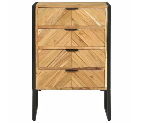 Komoda Ruda 50 X 35 X 75 Cm Akacijos Medienos Masyvas