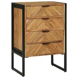 Komoda Ruda 50 X 35 X 75 Cm Akacijos Medienos Masyvas