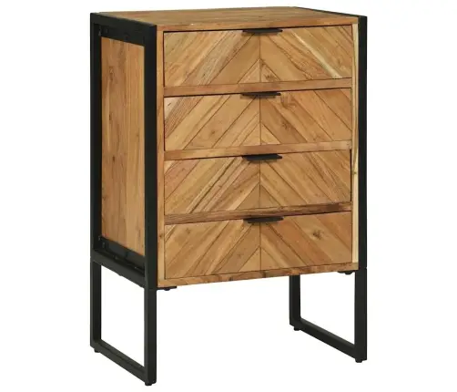 Komoda Ruda 50 X 35 X 75 Cm Akacijos Medienos Masyvas