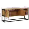 Tv Skapis 110X30X50 Cm Cietā Akācija Vidaxl