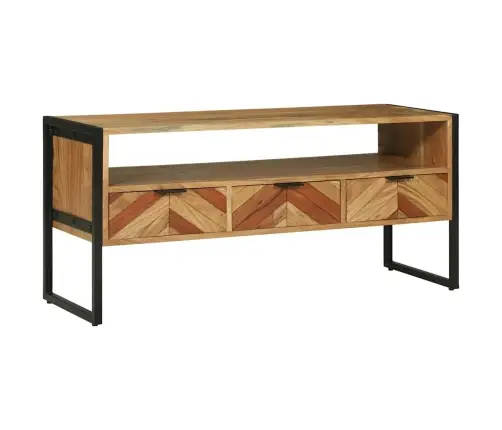 Tv Skapis 100X35X50 Cm Ciets Koks Akācijas Vidaxl