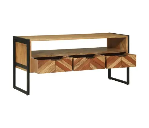 Tv Skapis 100X35X50 Cm Ciets Koks Akācijas Vidaxl