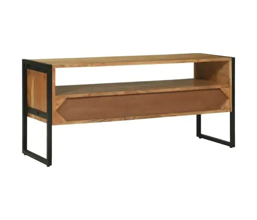 Tv Skapis 100X35X50 Cm Ciets Koks Akācijas Vidaxl