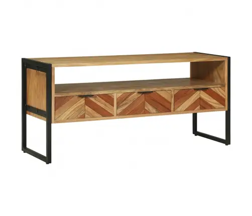 Tv Skapis 100X35X50 Cm Ciets Koks Akācijas Vidaxl