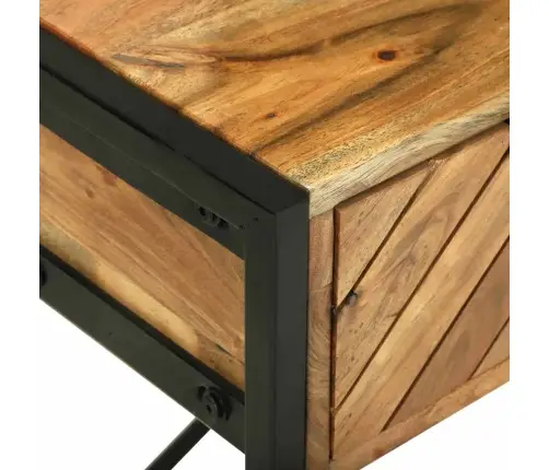 Pastaiga Galds Ar Spoguli 100X40X120 Cm Cietā Koka Akācija Vidaxl