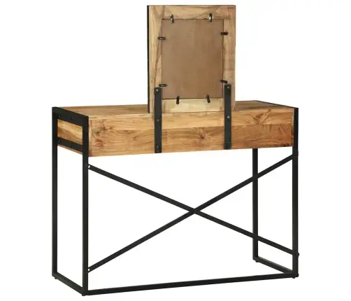 Pastaiga Galds Ar Spoguli 100X40X120 Cm Cietā Koka Akācija Vidaxl