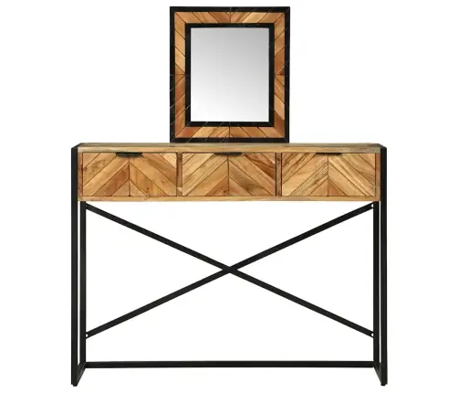 Pastaiga Galds Ar Spoguli 100X40X120 Cm Cietā Koka Akācija Vidaxl