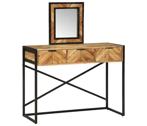 Pastaiga Galds Ar Spoguli 100X40X120 Cm Cietā Koka Akācija Vidaxl