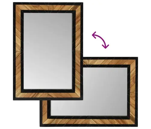 Spogulis 70X2X70 Cm Ciets Koks Akācija Vidaxl