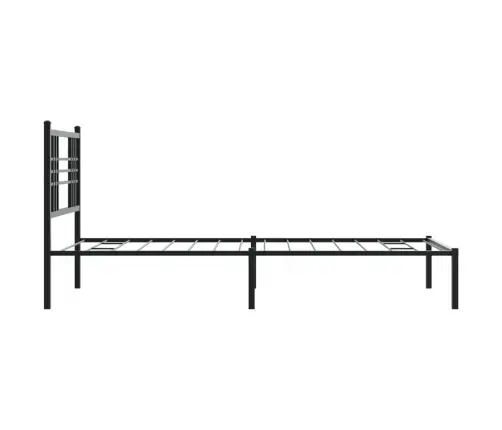 Metallist Voodiraam Peatsiga, Must, 90 X 190 Cm