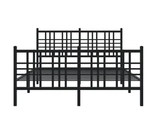 Lovos Rėmas Su Galvūgaliu/Kojūgaliu, Juodas, 120X200cm Metalas