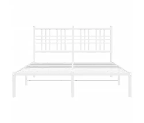 Metalinis Lovos Rėmas Su Galvūgaliu, Baltos Spalvos, 120X200Cm