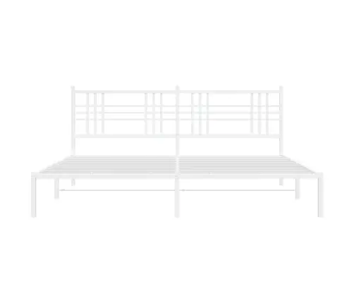 Metalinis Lovos Rėmas Su Galvūgaliu, Baltos Spalvos, 200X200Cm